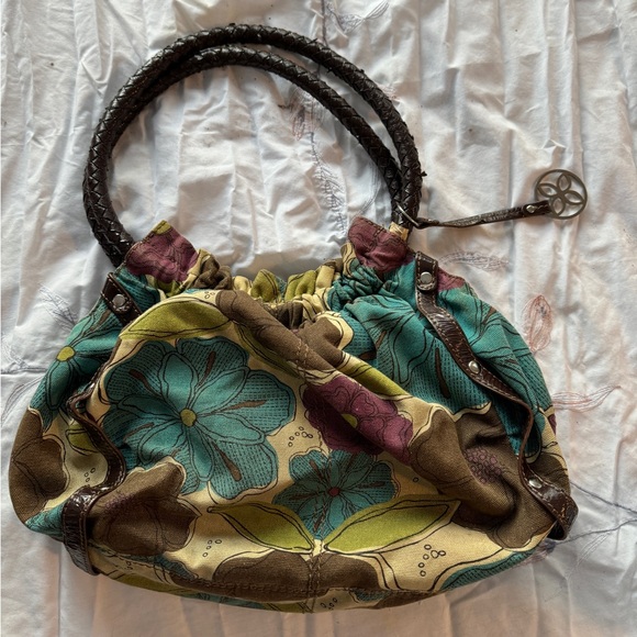 Multicolored handbag with flowers - Picture 2 of 3